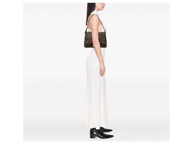 Fendi Brown Zucca Canvas Mamma Forever - vista 6