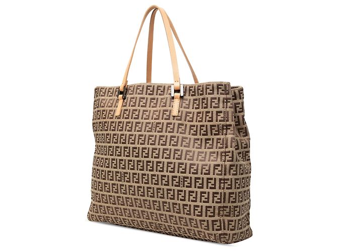 Fendi Beige Zucchino Canvas Tote - Ansicht 2