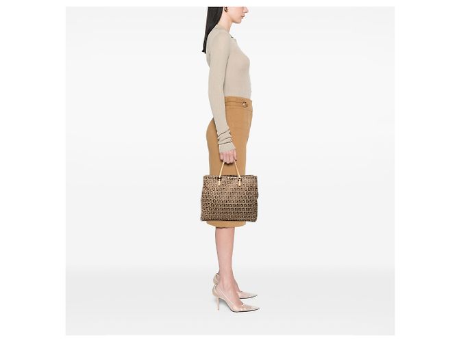 Fendi Beige Zucchino Canvas Tote - Ansicht 6