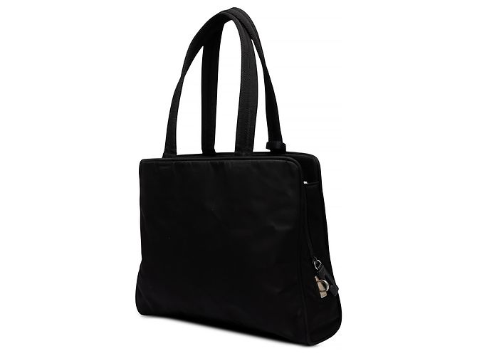 Borsa Tote Prada in Tessuto Nero - vista 2
