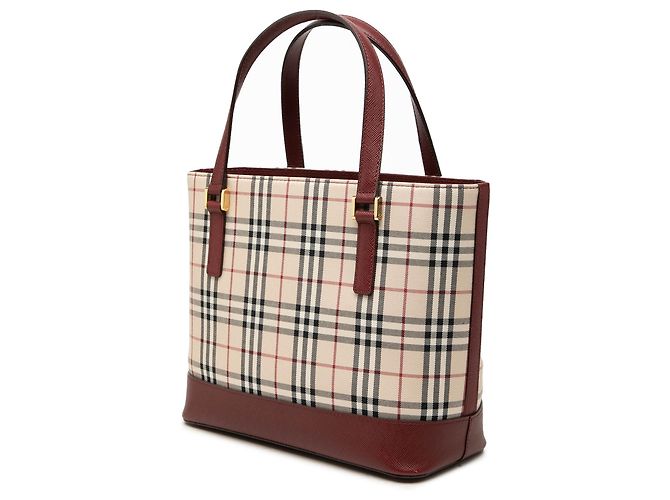Burberry Beige House Check Canvas Tote - Ansicht 2