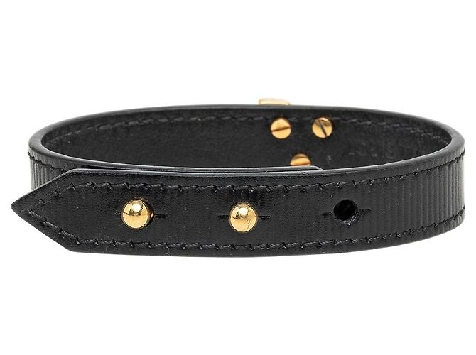 Bracciale Essential V in pelle nera Louis Vuitton - vista 3