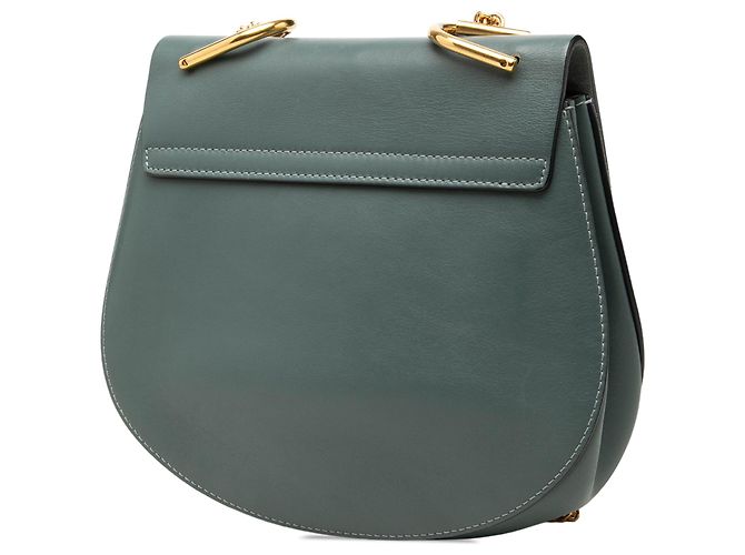 Chloé Drew Crossbody Piccola in Camoscio e Vitello Blu - vista 2