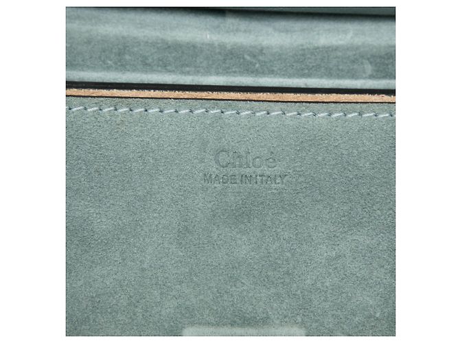 Chloé Drew Crossbody Piccola in Camoscio e Vitello Blu - vista 5