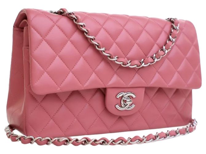 Chanel Pink Medium Classic Lambskin Double Flap - vista 13