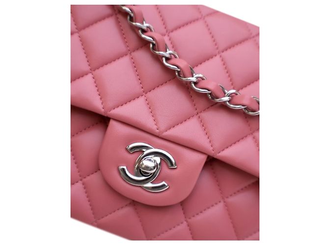 Chanel Pink Medium Classic Lambskin Double Flap - vista 4