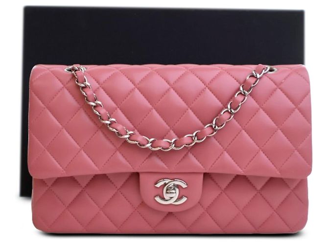 Chanel Pink Medium Classic Lambskin Double Flap - vista 5