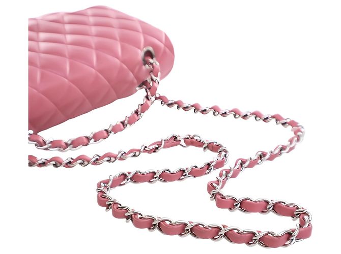 Chanel Pink Medium Classic Lambskin Double Flap - vista 6