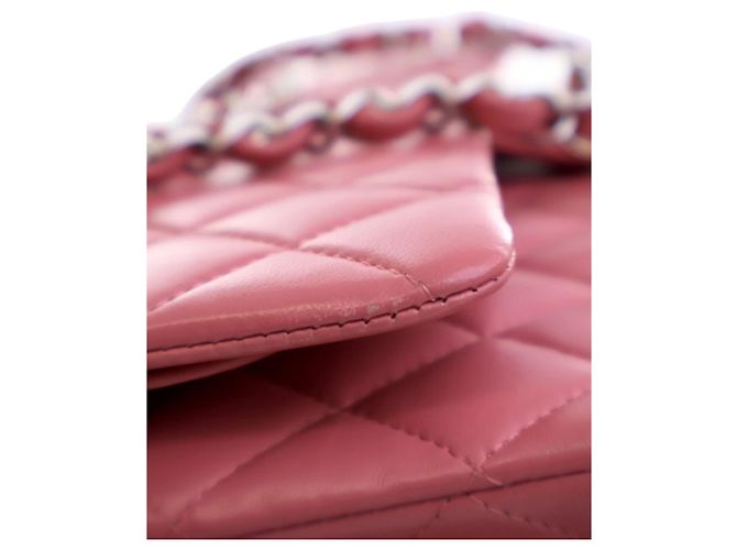 Chanel Pink Medium Classic Lambskin Double Flap - vista 7