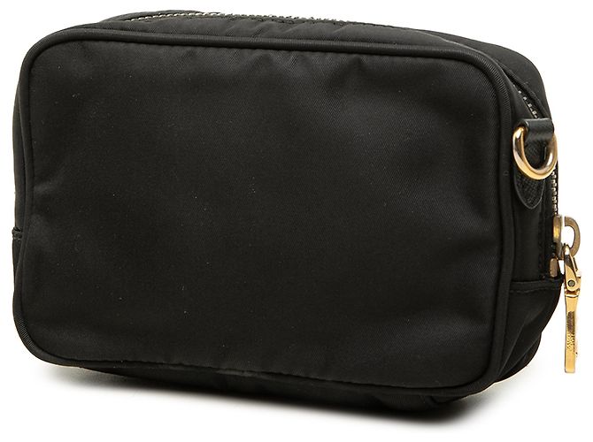 Prada Mini Camera Bag aus schwarzem Tessuto - Ansicht 2