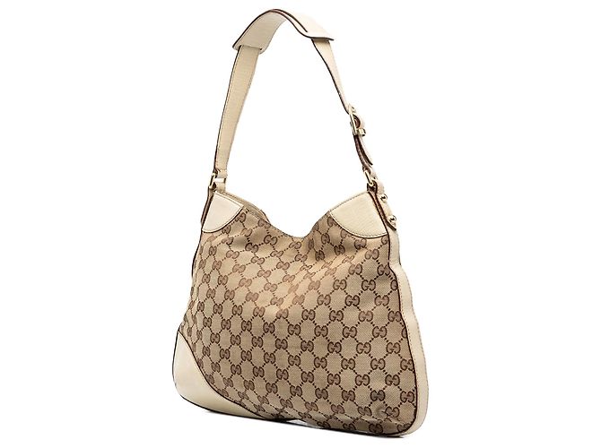 Borsa a tracolla Gucci Hasler Web in GG Canvas Beige - vista 2
