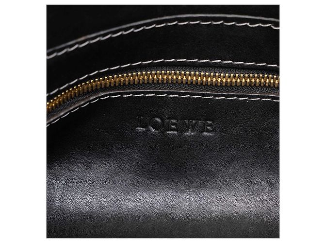 Borsa a tracolla Anagram LOEWE in pelle nera - vista 5