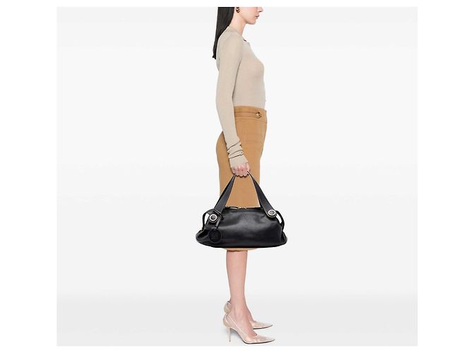 Borsa a tracolla Anagram LOEWE in pelle nera - vista 6