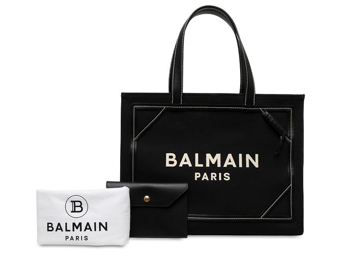 Tote Balmain Black Canvas B Army 42 - vista 6