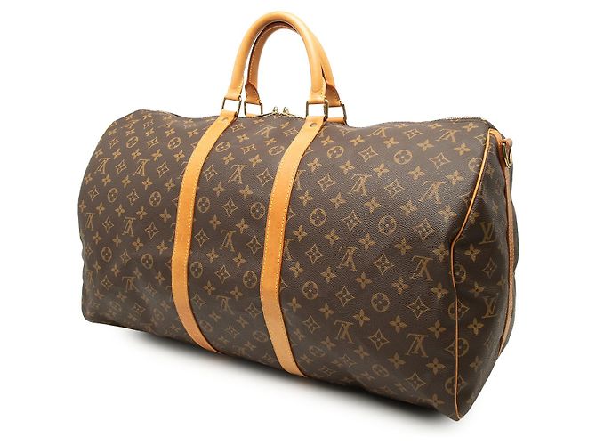 Louis Vuitton Brown Monogram Keepall Bandouliere 55 - vista 2