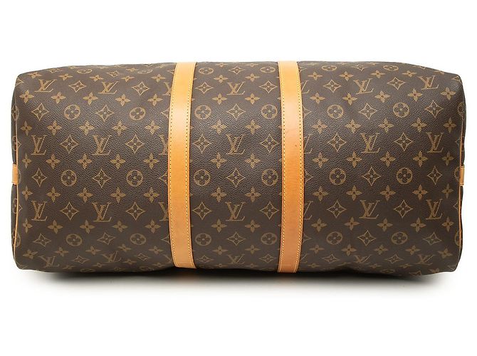 Louis Vuitton Brown Monogram Keepall Bandouliere 55 - vista 3