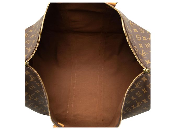 Louis Vuitton Brown Monogram Keepall Bandouliere 55 - vista 4