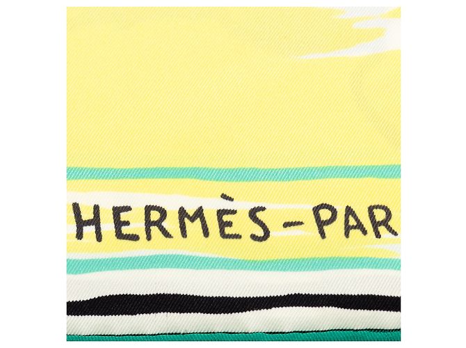 Hermès Yellow Finish Seidentuch 70 - Ansicht 2