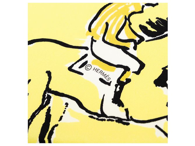 Hermès Yellow Finish Seidentuch 70 - Ansicht 4