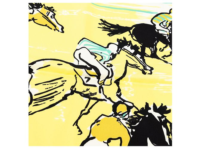 Hermès Yellow Finish Seidentuch 70 - Ansicht 5