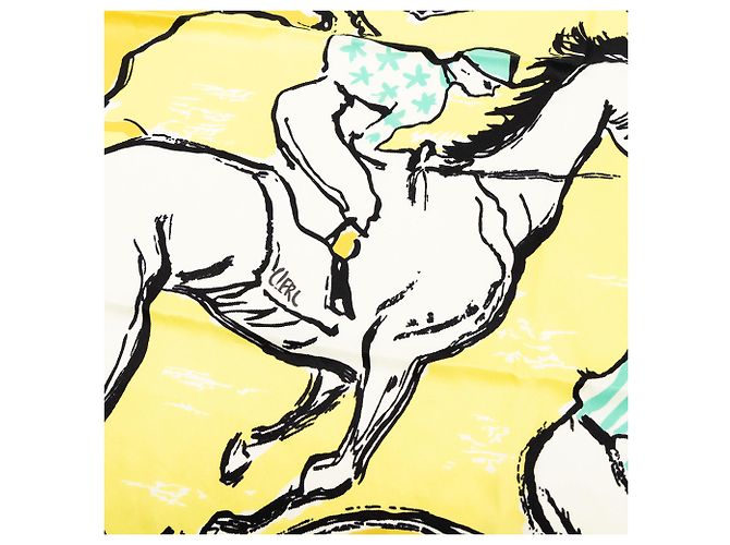 Hermès Yellow Finish Seidentuch 70 - Ansicht 6