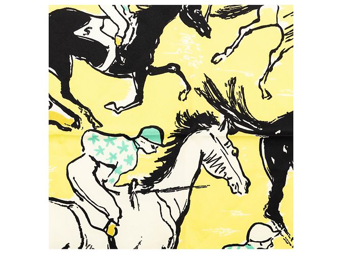 Hermès Yellow Finish Seidentuch 70 - Ansicht 7
