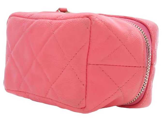 Chanel Mini CC Caviar Top Handle Vanity Case Rosa - vista 11