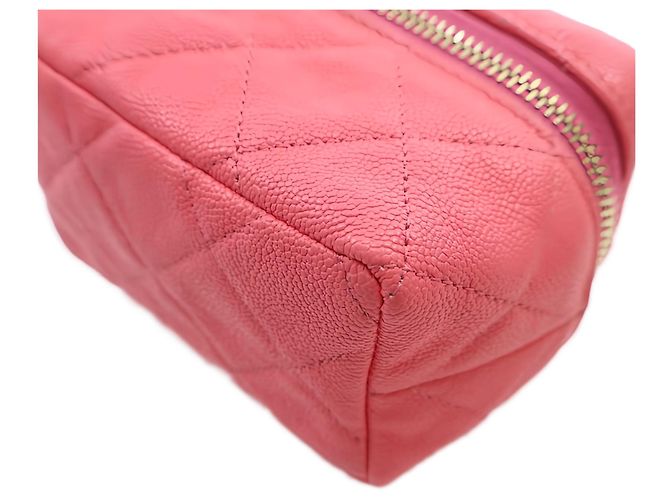 Chanel Mini CC Caviar Top Handle Vanity Case Rosa - vista 12