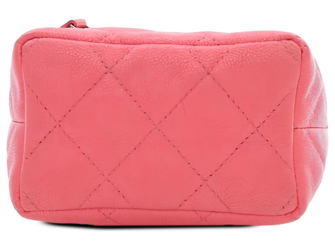 Chanel Mini CC Caviar Top Handle Vanity Case Rosa - vista 3
