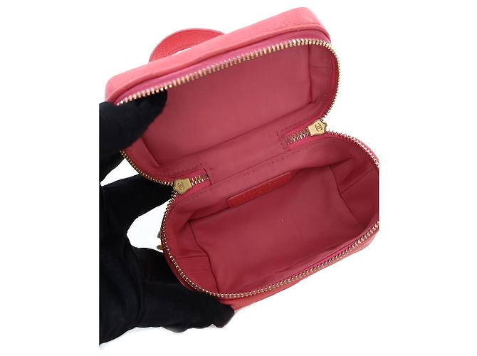 Chanel Mini CC Caviar Top Handle Vanity Case Rosa - vista 4
