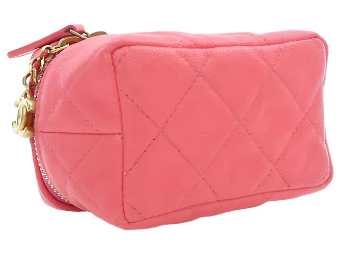 Chanel Mini CC Caviar Top Handle Vanity Case Rosa - vista 7