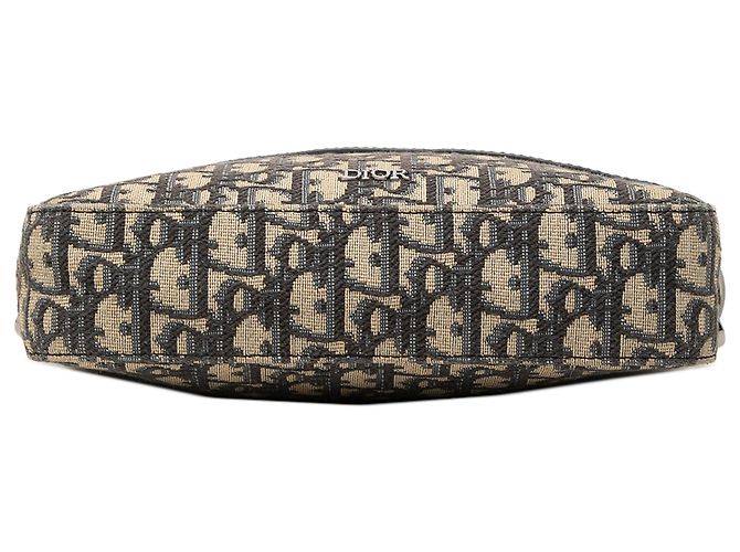Borsa a tracolla Safari Dior Blue Oblique Canvas - vista 3