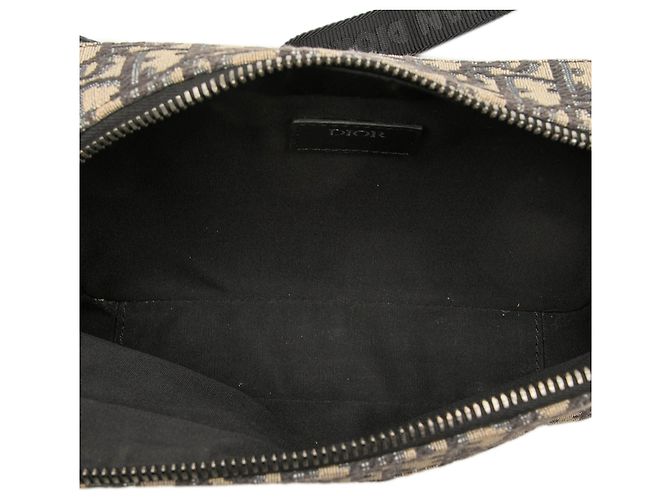 Borsa a tracolla Safari Dior Blue Oblique Canvas - vista 4