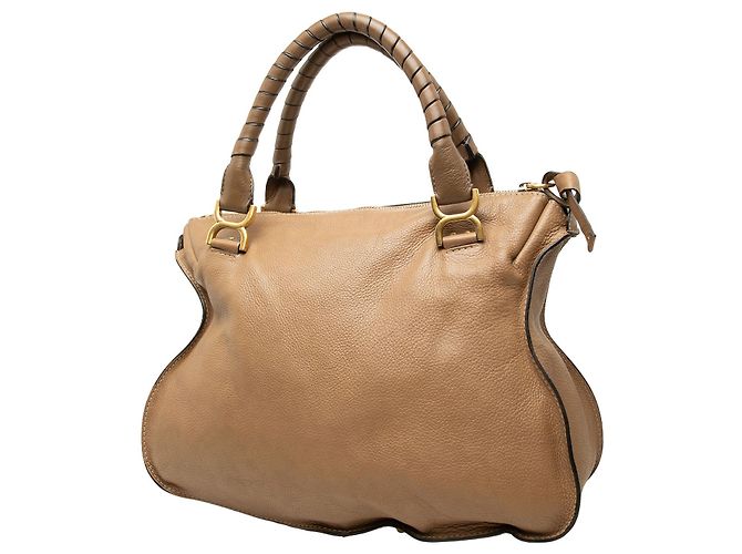 Borsa Satchel Marcie Chloé in pelle marrone Large - vista 2
