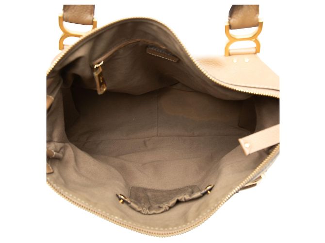 Borsa Satchel Marcie Chloé in pelle marrone Large - vista 4