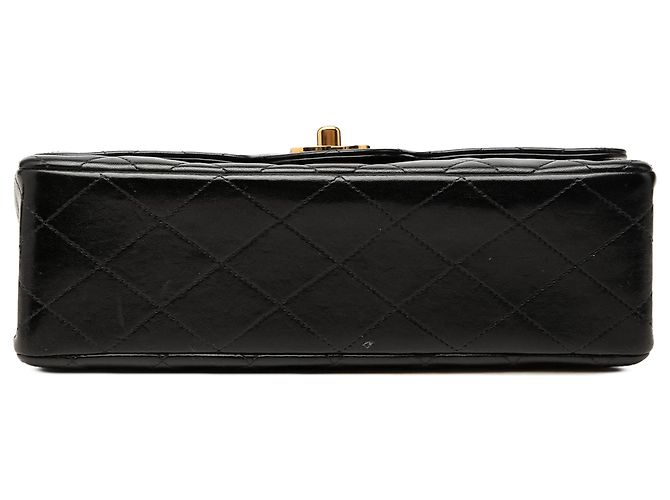 Chanel Black Small CC Quilted Lambskin Double Flap - vista 3