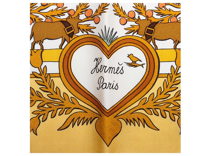 Hermès White Decoupages Seidentuch 90 - Ansicht 5