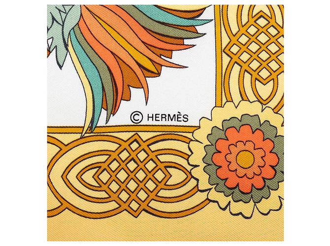 Hermès White Decoupages Seidentuch 90 - Ansicht 6