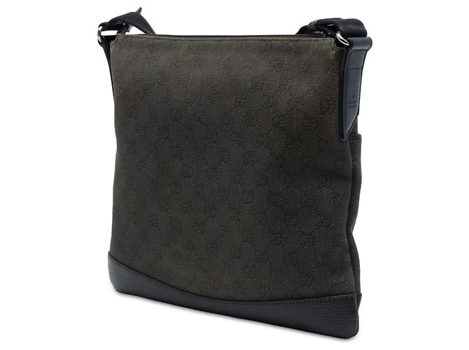 Borsa a tracolla Gucci in denim GG nero - vista 2