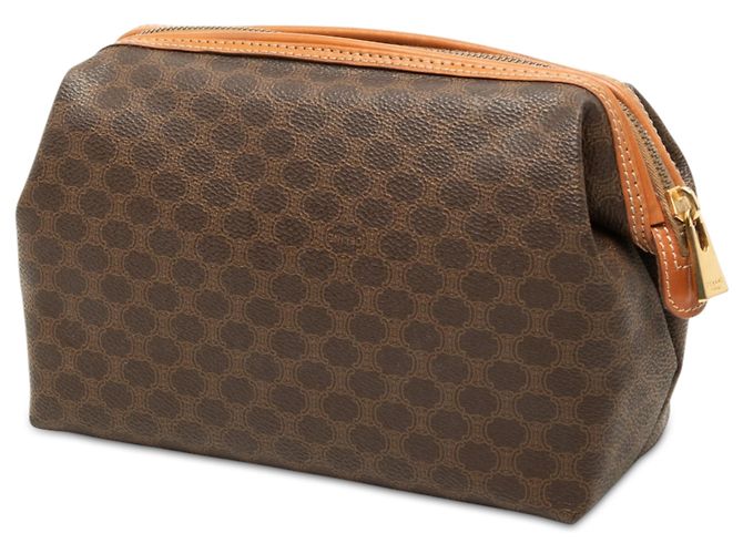 Céline Clutch Celine Brown Macadam Coated Canvas - vista 2