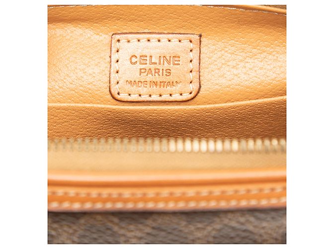 Céline Clutch Celine Brown Macadam Coated Canvas - vista 5
