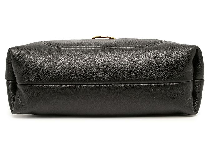 Gucci Black Maxi Grained Calfskin Softbit Hobo - vista 3