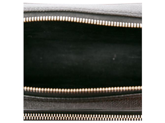 Dior Caro Double Pouch in pelle di vitello martellata nera - vista 4