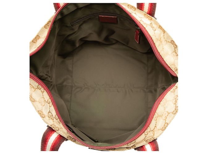 Gucci Beige GG Canvas Web Tote - Ansicht 4