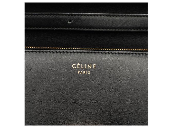 Céline Celine Black Medium Calfskin Classic Box - vista 5