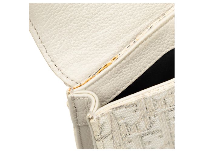 Borsa Messenger Saddle Dior in tela Oblique marrone - vista 6