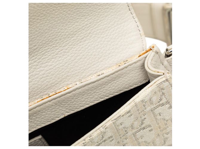 Borsa Messenger Saddle Dior in tela Oblique marrone - vista 7