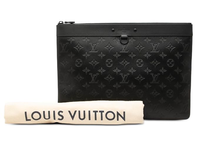 Louis Vuitton Black Monogram Shadow Discovery Pochette - vista 7