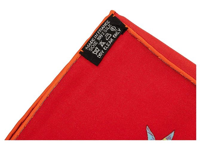 Foulard di seta Hermès Orange Pierres D Orient Et D Occident 90 - vista 3