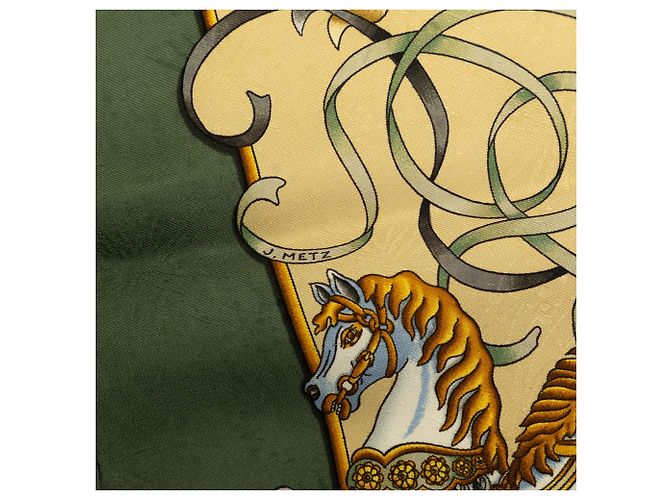 Hermès Beige Luna Park Seidentuch 90 - Ansicht 6